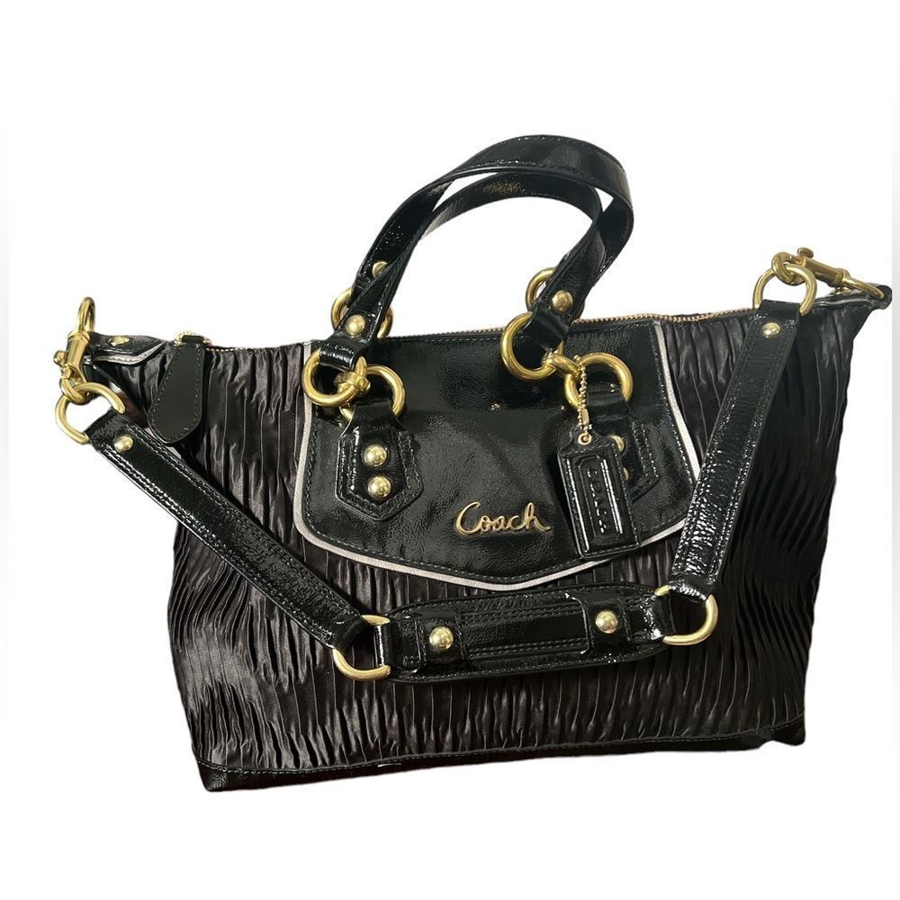 NWT Coach Ashley Gathered Sateen Purse